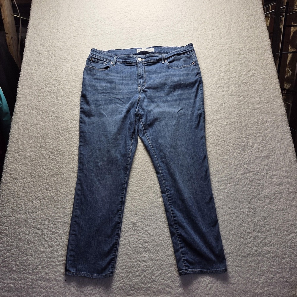 Signature Levi Strauss Jeans Mens 36x30 Blue Mid Rise‎ Slim Fit Stretch Denim